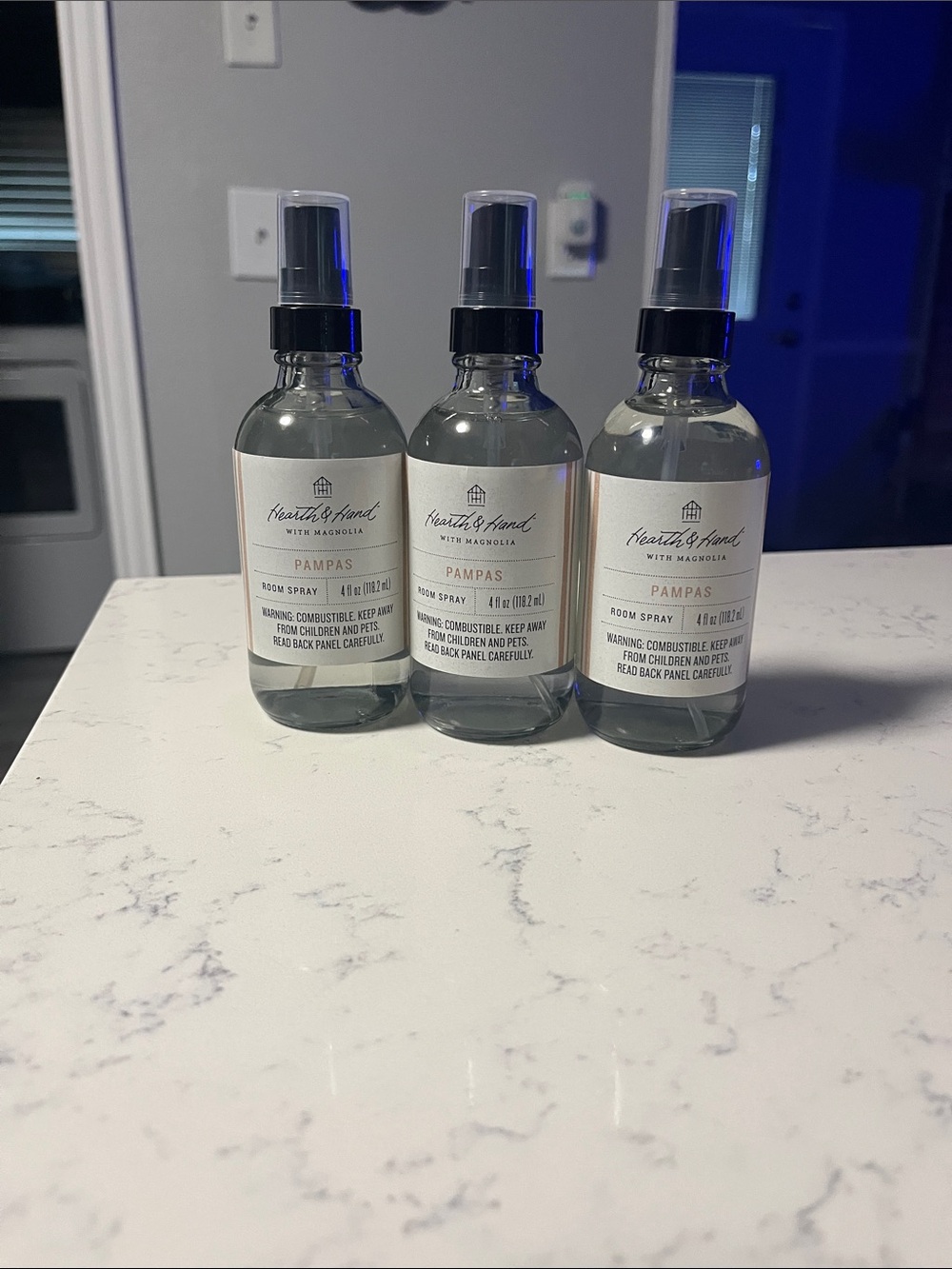 Set of 3 Hearth & Hand with Magnolia Pampas Room Sprays NEW
